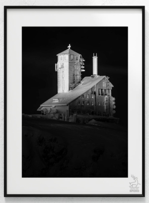 Śnieżne Kotły monochromatyczne plakat od Jelenia jest SPOKO_wiz