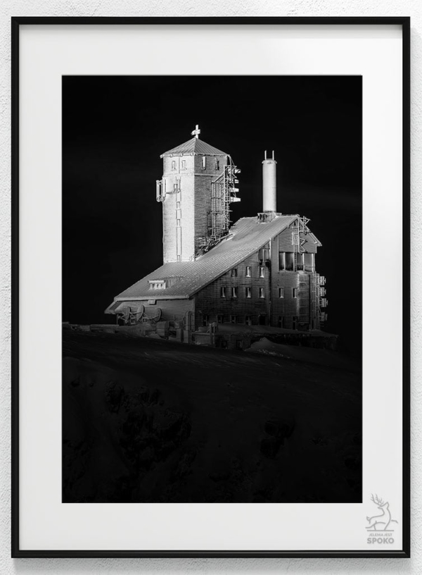 Śnieżne Kotły monochromatyczne plakat od Jelenia jest SPOKO_wiz