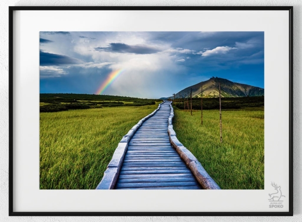 ŚNIEŻKA Tęczowy łuk plakat od Jelenia jest SPOKO_wiz