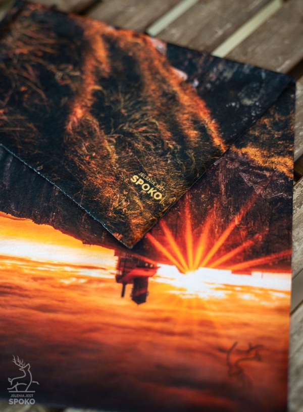 Komin wielofunkcyjny od Jelenia jest SPOKO ze wzorem Śnieżne Kotły w Karkonoszach