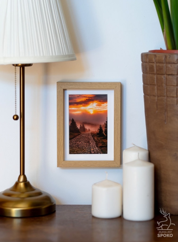 MiniWydruk w ramce Karkonoski Szlak od Jelenia jest SPOKO