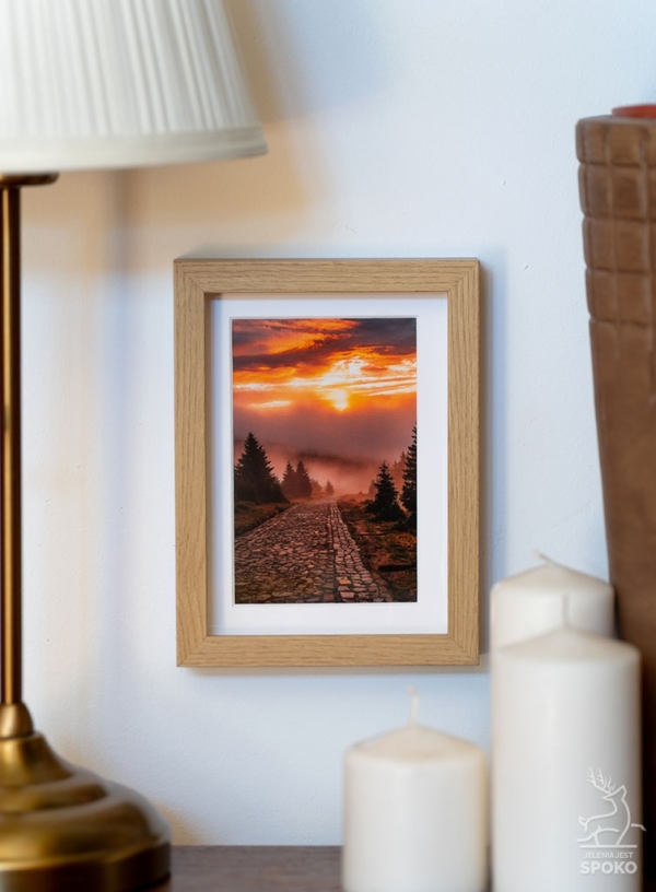 MiniWydruk w ramce Karkonoski Szlak od Jelenia jest SPOKO