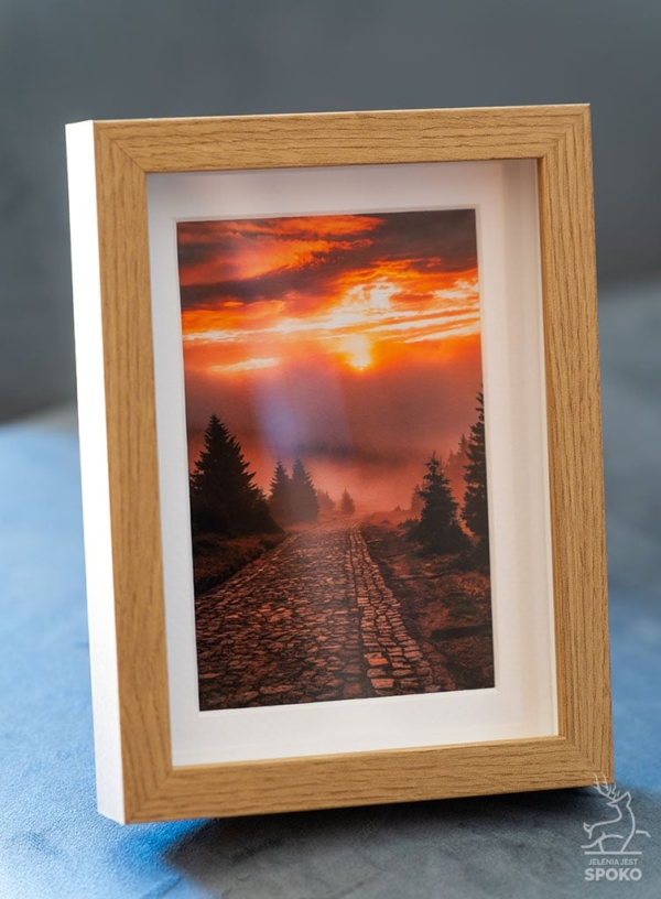 MiniWydruk w ramce Karkonoski Szlak od Jelenia jest SPOKO