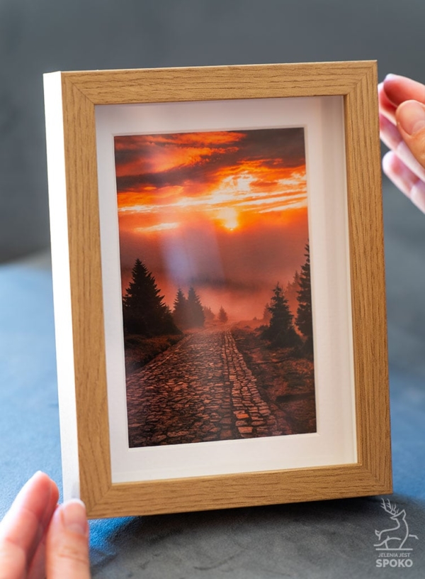 MiniWydruk w ramce Karkonoski Szlak od Jelenia jest SPOKO