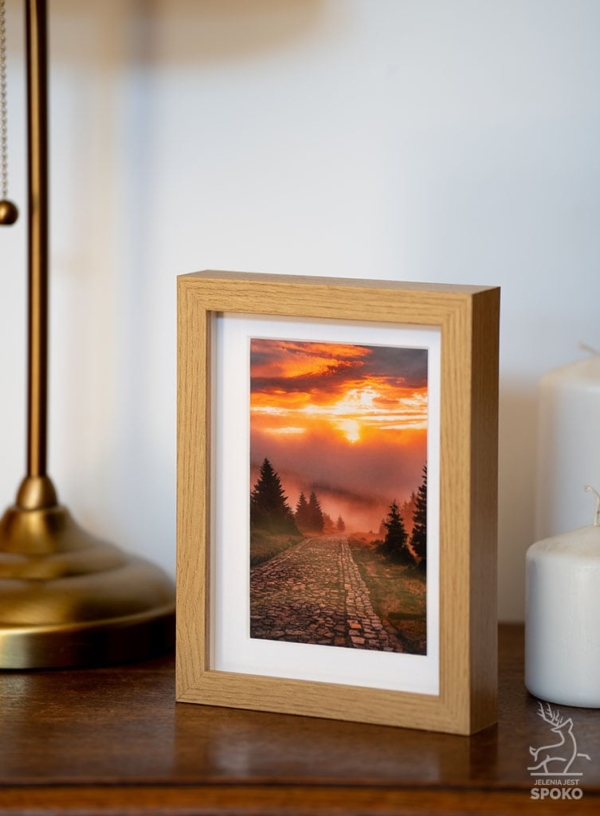 MiniWydruk w ramce Karkonoski Szlak od Jelenia jest SPOKO