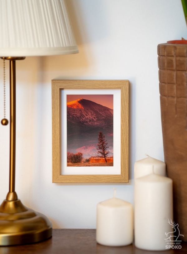 MiniWydruk w ramce Śnieżka i Drzewo od Jelenia jest SPOKO.